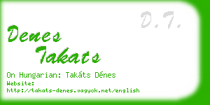 denes takats business card