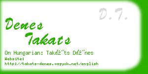 denes takats business card